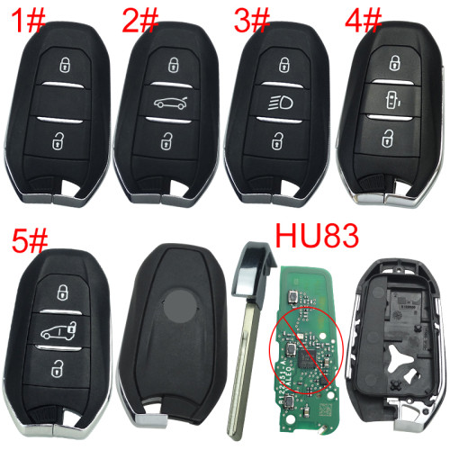For Opel remote key shell with original badge blade HU83, pls choose the button