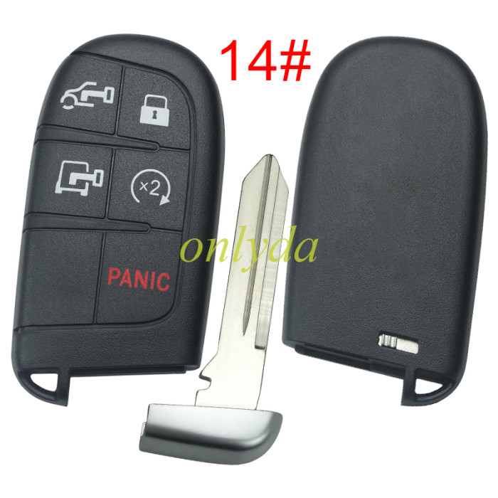 For Chrysler  remote key shell with blade CY24,the key pad can't remove ，without badge , pls choose button