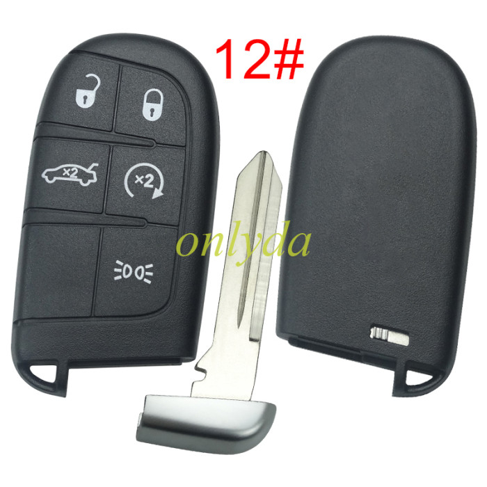 For Chrysler  remote key shell with blade CY24,the key pad can't remove ，without badge , pls choose button