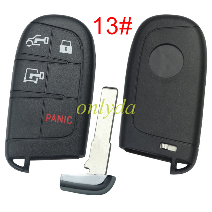 For Fiat  remtoe key blank round badge , pls choose button