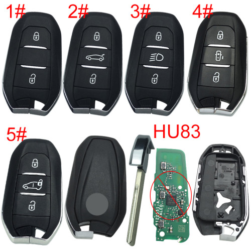 For Citroen remote key shell with badge, blade HU83. Pls choose the button type