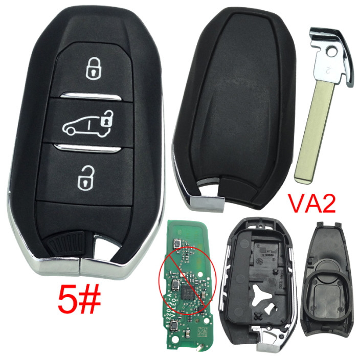 For Peugeot remote key shell without badge, blade VA2. Pls choose the button type