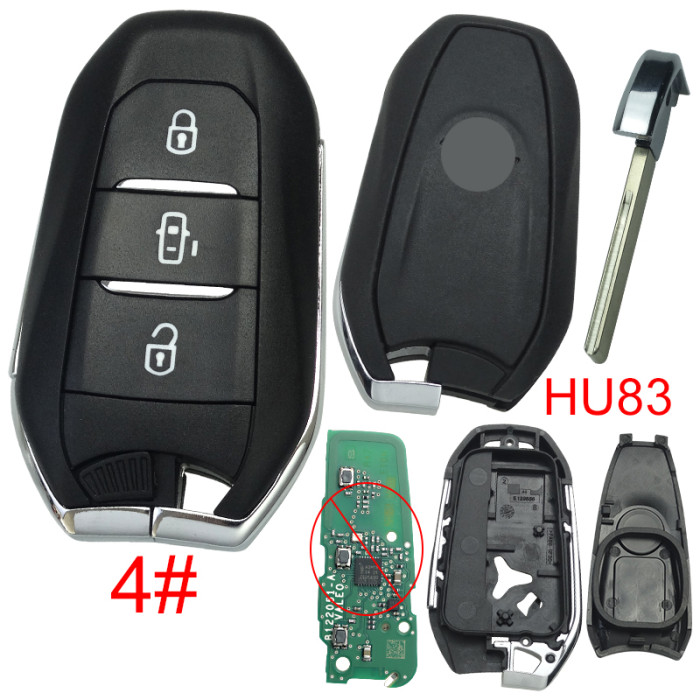 For Opel remote key shell with original badge blade HU83, pls choose the button