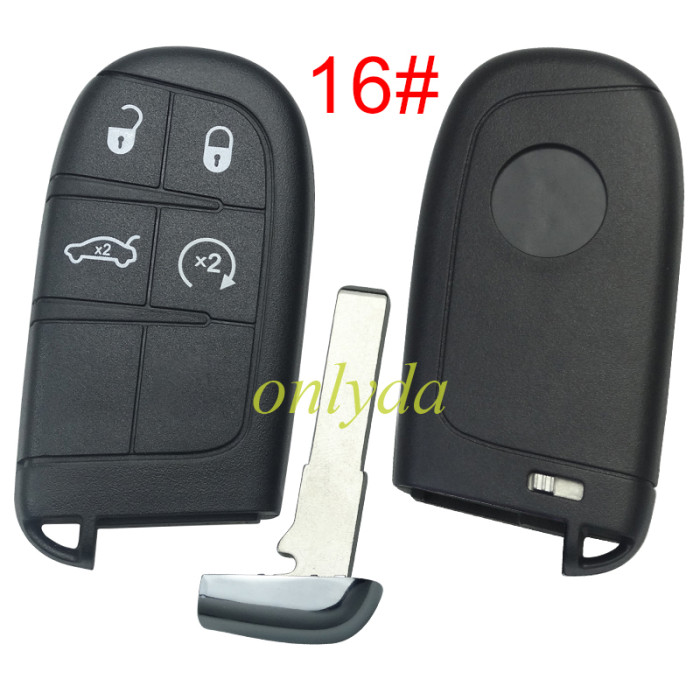 For Fiat  remtoe key blank round badge , pls choose button