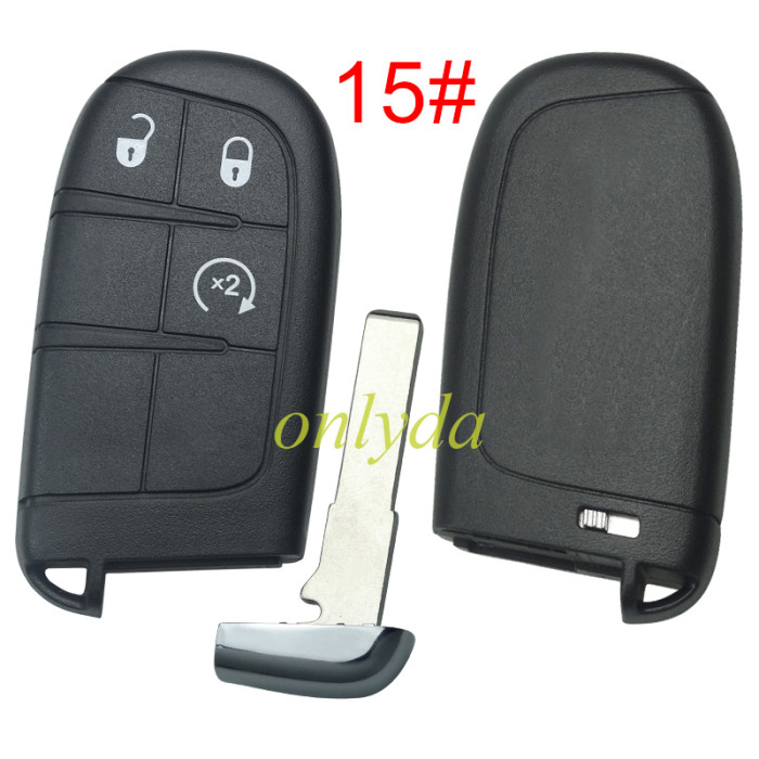 For Chrysler/Fiat  remote key shell with blade SIP22, without badge , pls choose button