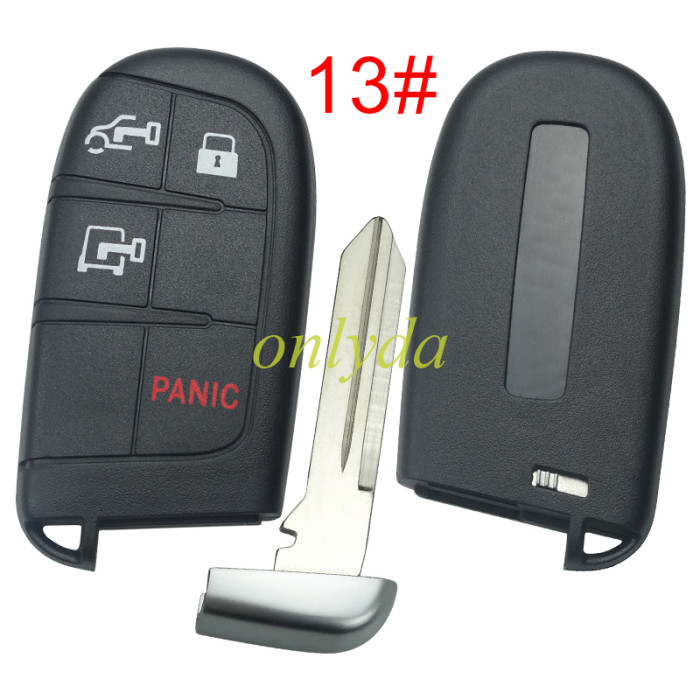 For Chrysler  remote key shell with blade CY24 ,the key pad can't remove ，with logo place, pls choose button