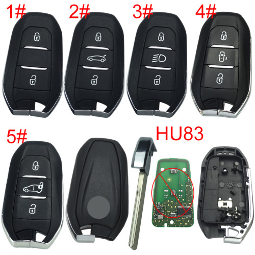 For Citroen remote key shell with badge, blade HU83. Pls choose the button type