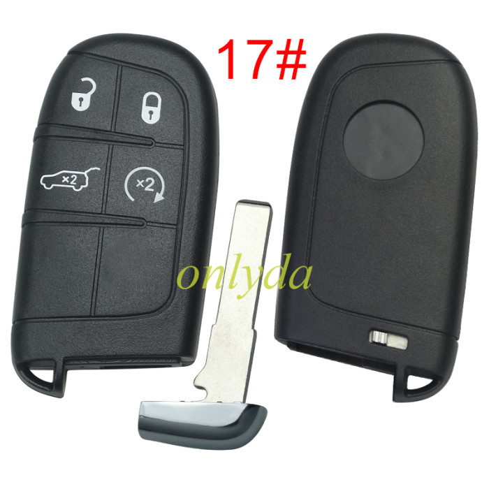 For Fiat  remtoe key blank round badge , pls choose button