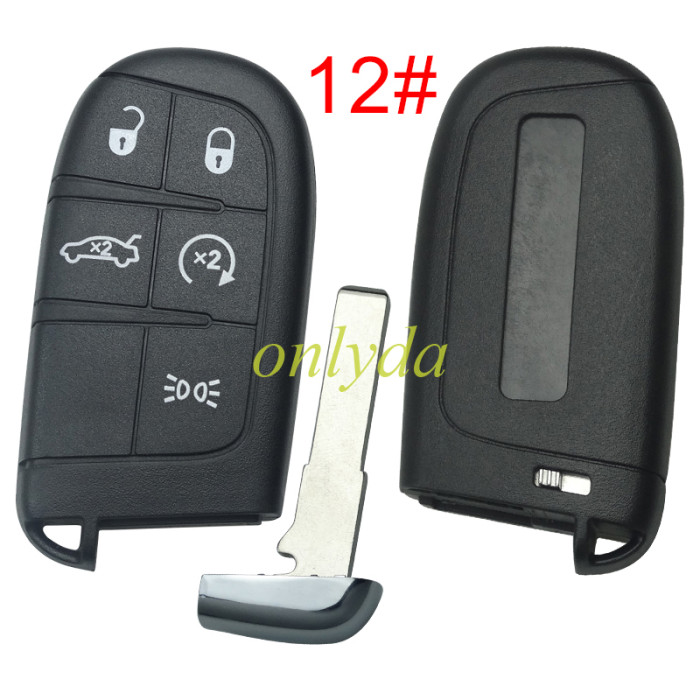 For Chrysler  remote key shell with blade SIP22, with badge , pls choose button