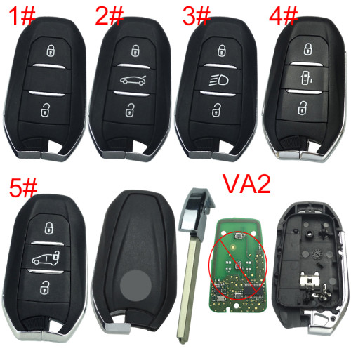 For Citroen remote key shell with badge, blade VA2. Pls choose the button type