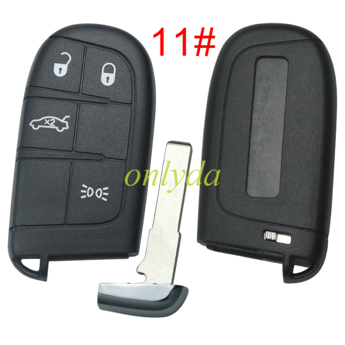 For Chrysler  remote key shell with blade SIP22, with badge , pls choose button