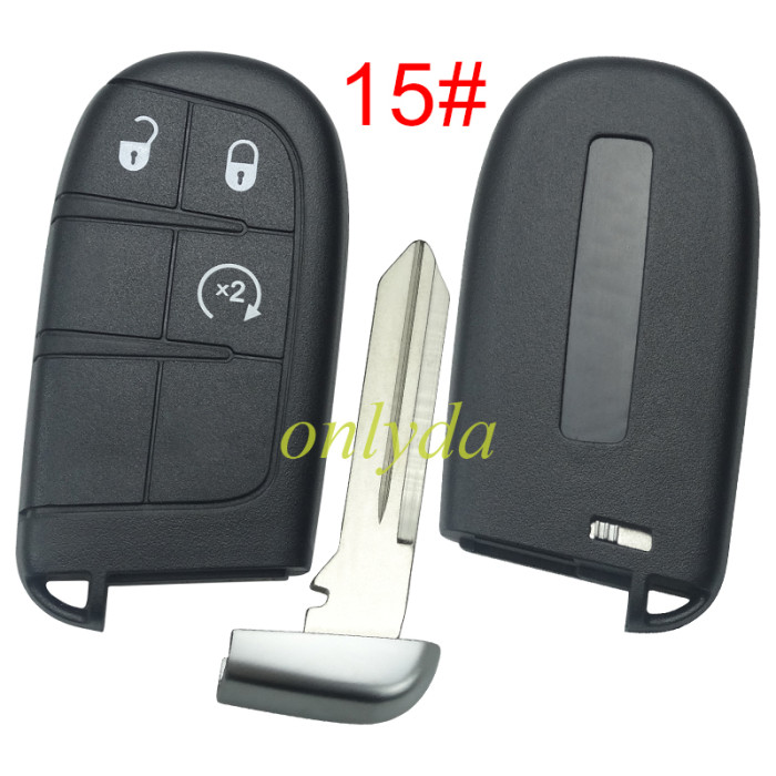 For Chrysler  remote key shell with blade CY24 ,the key pad can't remove ，with logo place, pls choose button