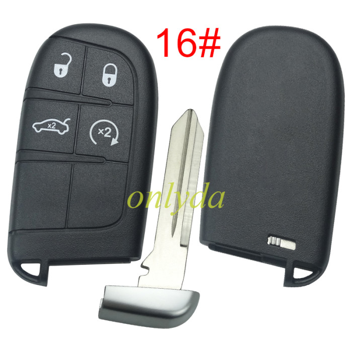 For Chrysler  remote key shell with blade CY24,the key pad can't remove ，without badge , pls choose button