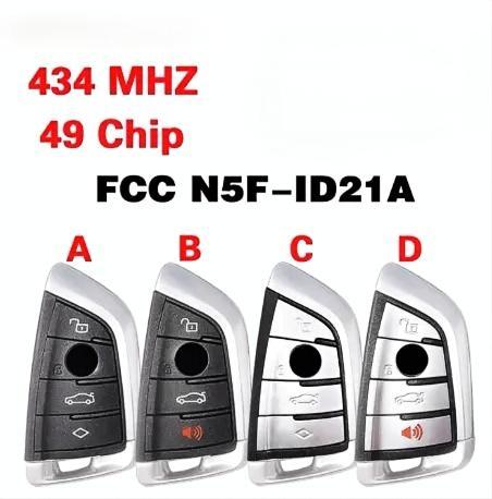 For BMW G Chassis smart remote key 4 button 434Mhz ID49 Chip FCC ID: N5F-ID21A lc 3248A-ID21A