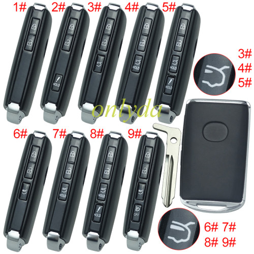 2020 new mazda remote key case with blade ,with badge, pls choose button model