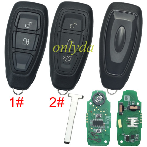 For Ford 2/3 button Keyless remote key  with PCF7953P/Hitag pro/ ID49 chip 434mhz for Ford Kuga 2015-2017 Ford C-max （2015-present） Ford focus （2014-2018） FCCID :KR5876268     apply for Ford kuga 2015-2018, pls choose button
