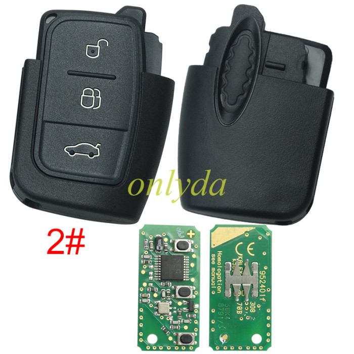 For Ford Focus /Modeo original remote control PCB with 434mhz & Aftermarket shell. pls choose button