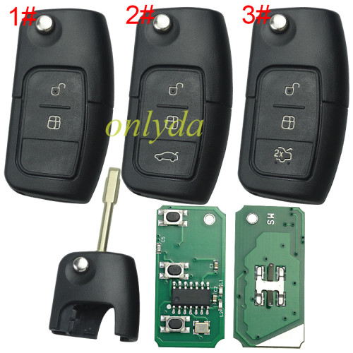 For Ford mondeo remote key with  4D63 chip   315mhz and 434mhz, pls choose mhz and button