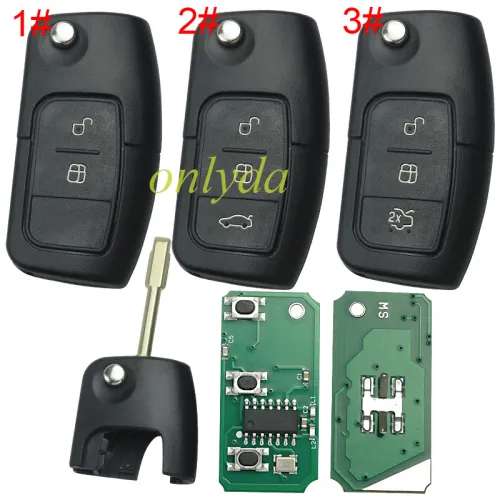 For Ford mondeo remote key with  4D60 chip   315mhz and 434mhz, pls choose mhz and button