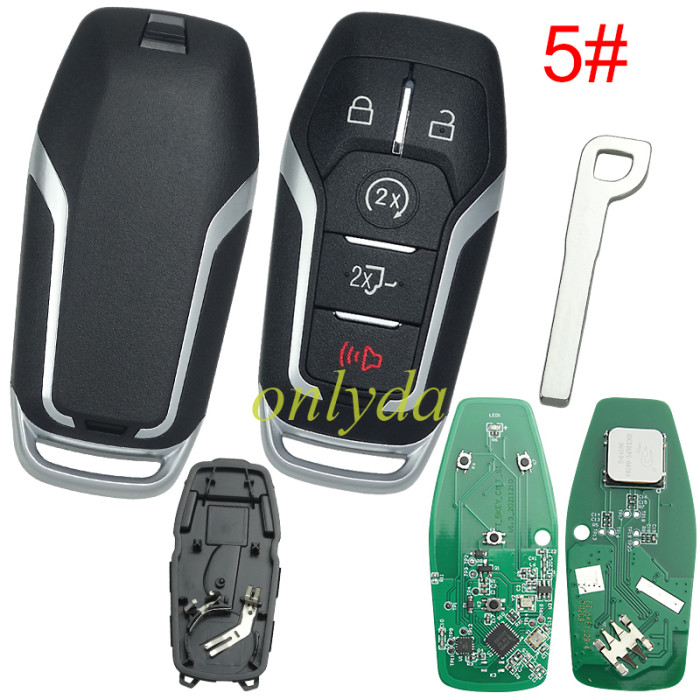 For KYDZ Brand Ford Aftermarket remote key with 434mhzHITAG PRO Keyless, pls choose button