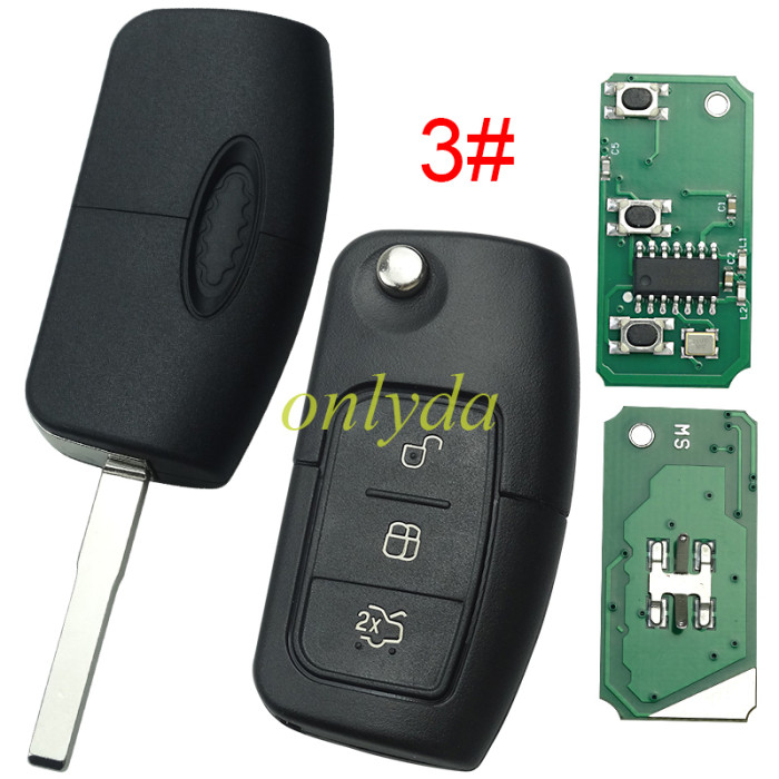For Ford Focus flip remote control with 4D63chip ,315mhz and 434mhz, pls choose mhz