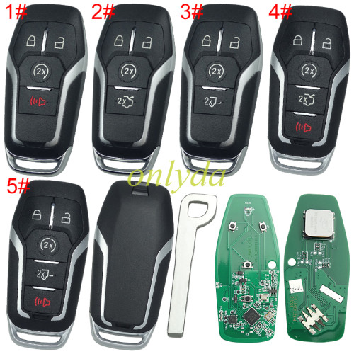 For KYDZ Brand Ford Aftermarket remote key with 434mhzHITAG PRO Keyless, pls choose button