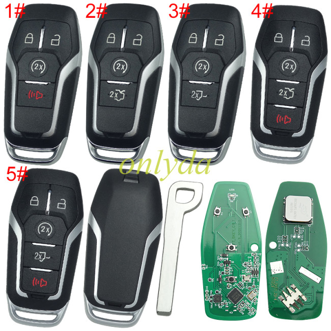 For KYDZ Brand Ford Aftermarket remote key with 434mhzHITAG PRO Keyless, pls choose button