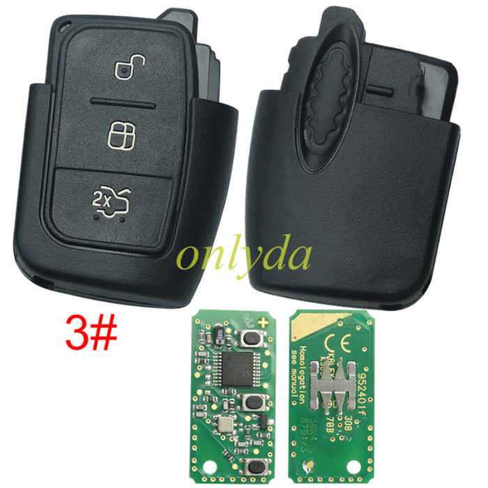 For Ford Focus /Modeo original remote control PCB with 434mhz & Aftermarket shell. pls choose button