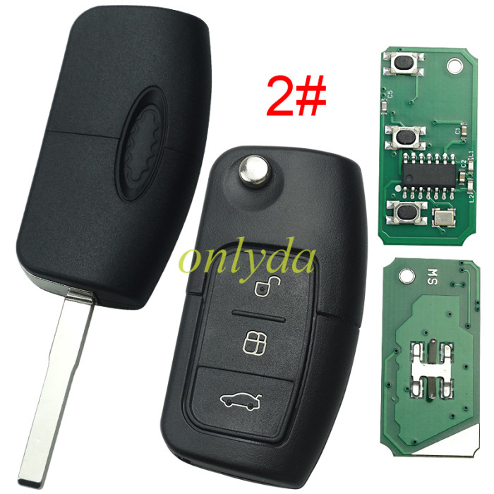 For Ford Focus flip remote control with 4D63chip ,315mhz and 434mhz, pls choose mhz