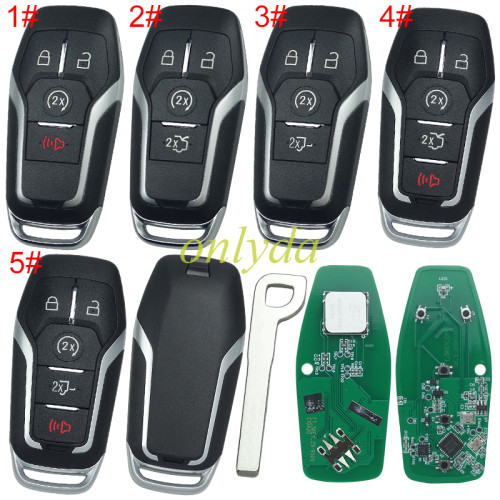 KYDZ Brand Ford Aftermarket remote key with 902mhz HITAG PRO/ 49chip/ NCF2951F Keyless FCC.M3N-A2C31243300  HU101, pls choose button