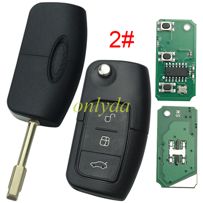 For Ford mondeo remote key with  4D60 chip   315mhz and 434mhz, pls choose mhz and button
