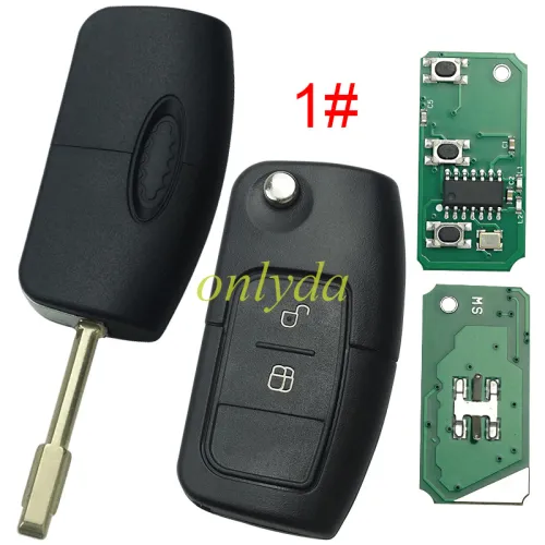 For Ford mondeo remote key with  4D60 chip   315mhz and 434mhz, pls choose mhz and button