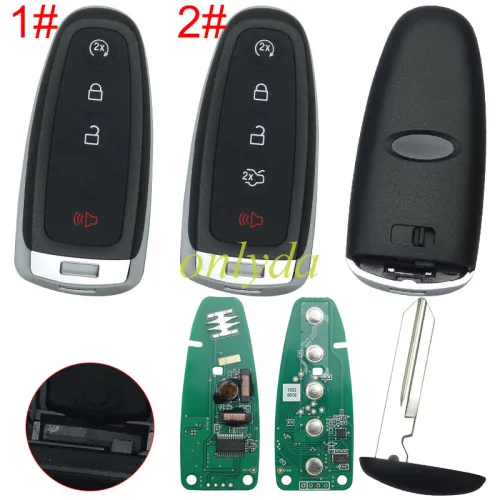 For Ford Keyless 4+1 button remote key with 4D63 chip -315mhz ASK model                               FCCID-M3N5WY8609 Smart Key For Remote Key For 2013 Ford escape Part Number: 164-R7995, pls choose button