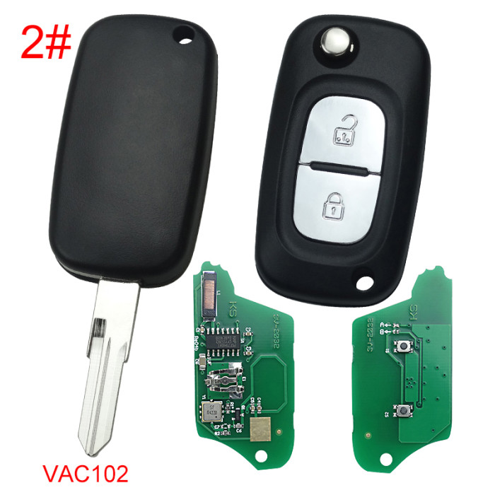 For Renault Modified 2 button remote key 7946 chip-434mhz