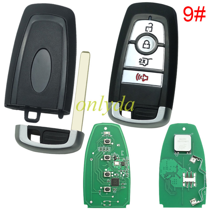 For 2020 Ford Mustang Cobra Way 3+1button Smart key 4B 315mhz 49 chip， pls choose button