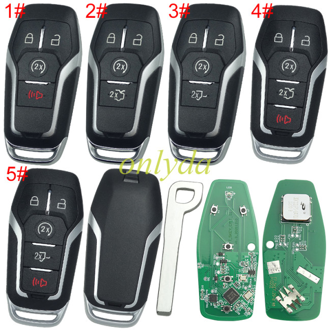 KYDZ Brand Ford Aftermarket remote key with 868mhzHITAG PRO Keyless, pls choose button