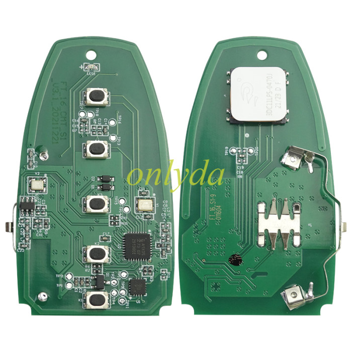 for Ford Keyless 4+1 button  remote key  with 434mhz/868mhz /902mhz FSK with HITAG PRO 49 chip NCF2951F FCC ID: M3N-A2C93142600 P/N: 164-R8198, 5933985        JL1T-15K601-BA/BB Smart Key for 2018 - 2020 Ford Expedition 2017 - 2019 Ford Explorer  2019 - 2020 Ford Edge ST, pls choose frequency and button