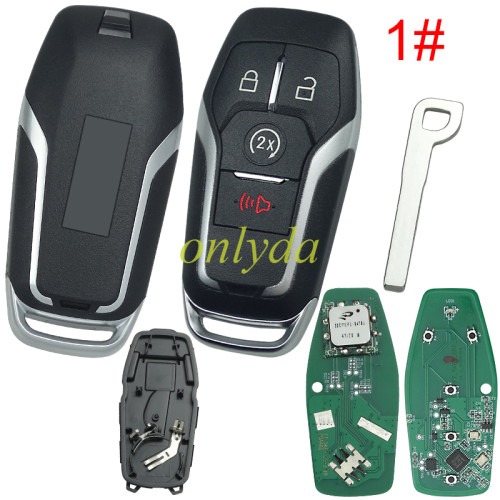 Mustang Keyless  remote key with 902MHZ with 49 chip  KCC-CRM-TAL-A2C81541400 A2C92465102 K-D0240 08 5R2-S 16090509838  chip: NXP F295DF 1300 SFC915.1 02 ZnD16420, pls choose button