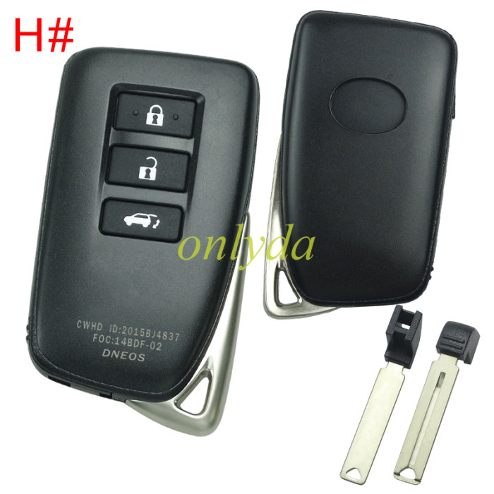 For Lexus  modified remote key blank with blade with badge  , pls choose button