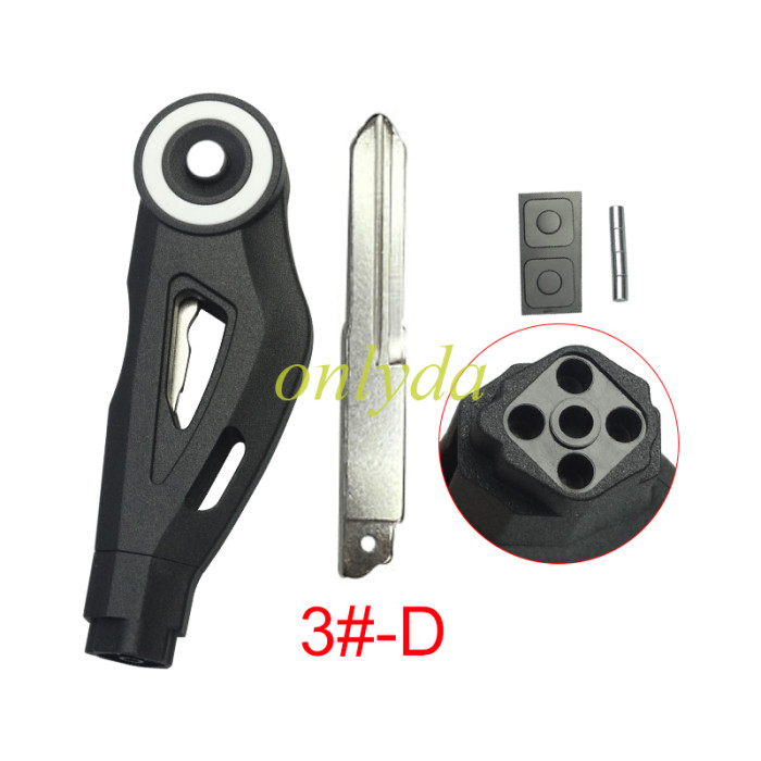 KAWASAKI motorcycle key blank without logo White circle , pls choose blade