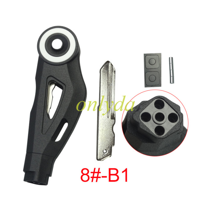 KAWASAKI motorcycle key blank without logo White circle , pls choose blade