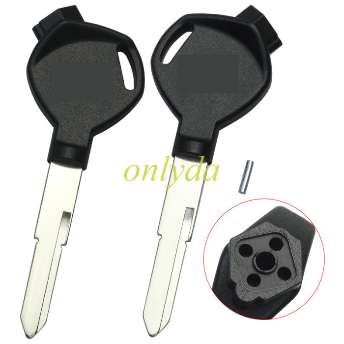 For Honda-Motor bike key blank with left blade with badge