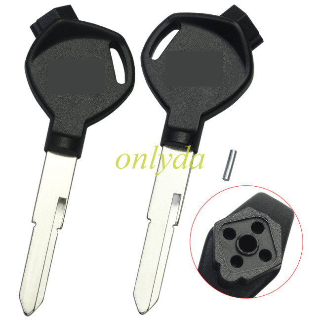 For Honda-Motor bike key blank with left blade with badge