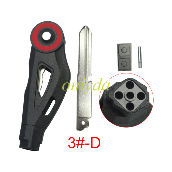For KAWASAKI motorcycle key blank without logo red circle , pls choose blade