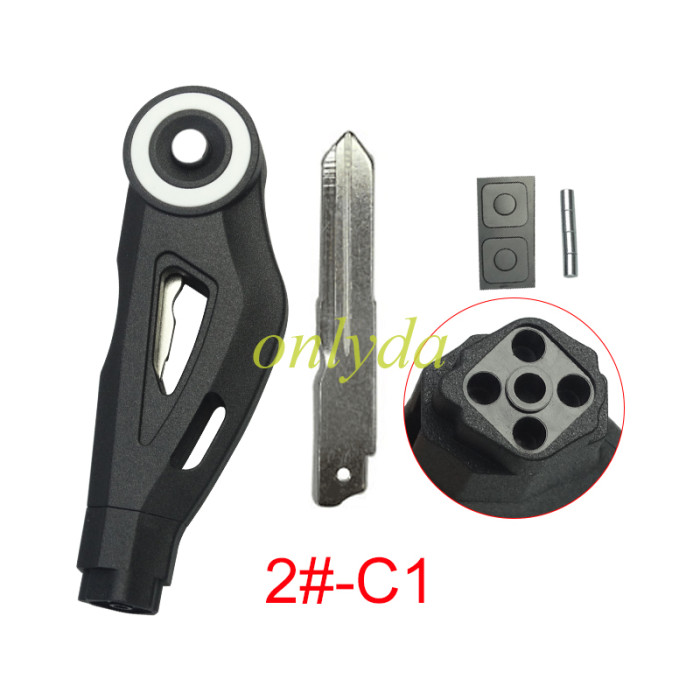 KAWASAKI motorcycle key blank without logo White circle , pls choose blade