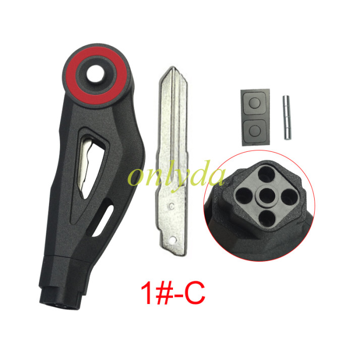 For KAWASAKI motorcycle key blank without logo red circle , pls choose blade