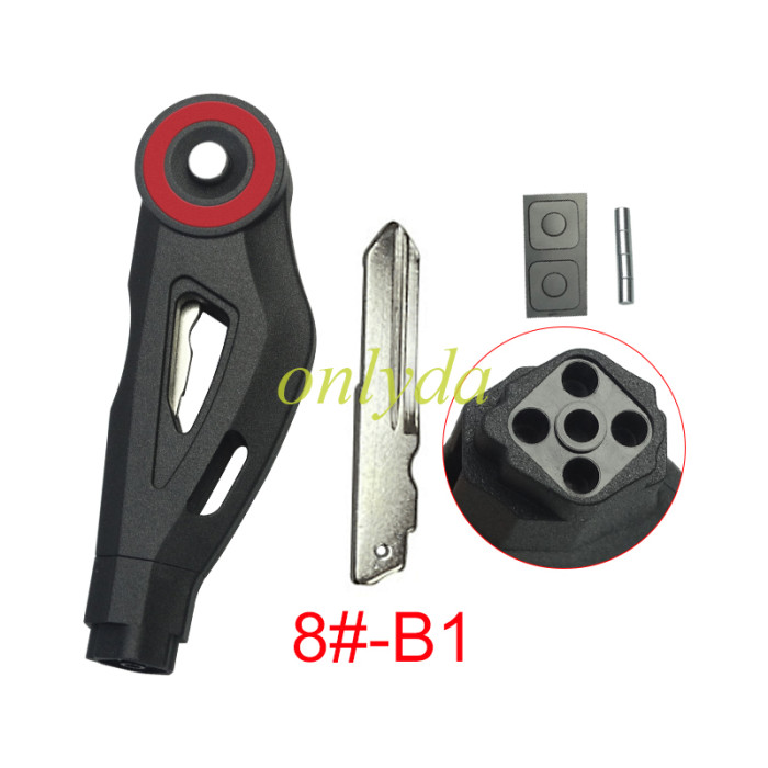 For KAWASAKI motorcycle key blank without logo red circle , pls choose blade