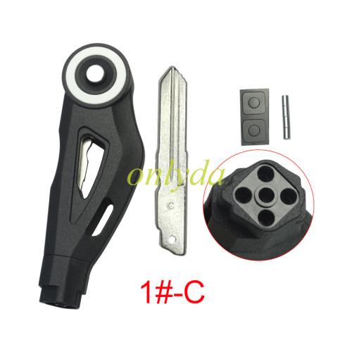 KAWASAKI motorcycle key blank without logo White circle , pls choose blade