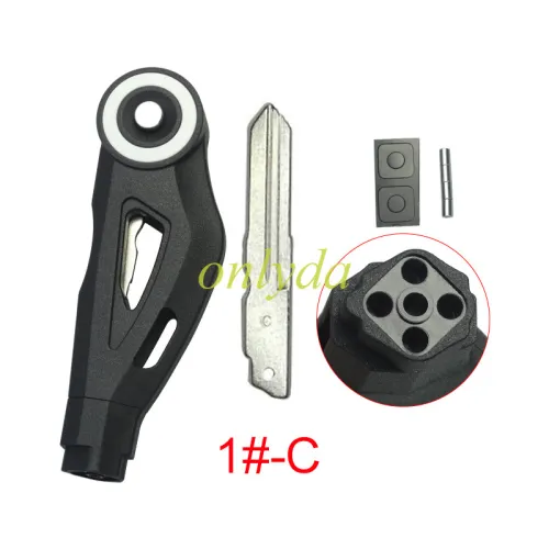 KAWASAKI motorcycle key blank without logo White circle , pls choose blade