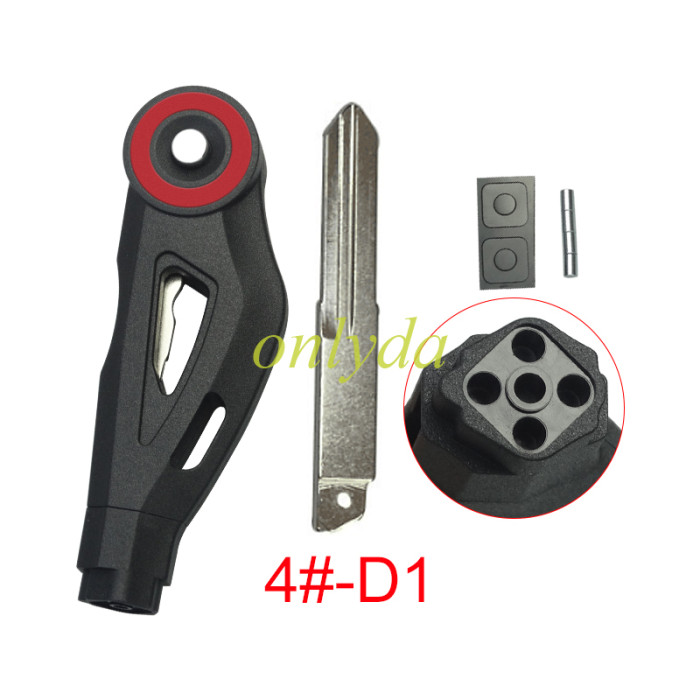 For KAWASAKI motorcycle key blank without logo red circle , pls choose blade